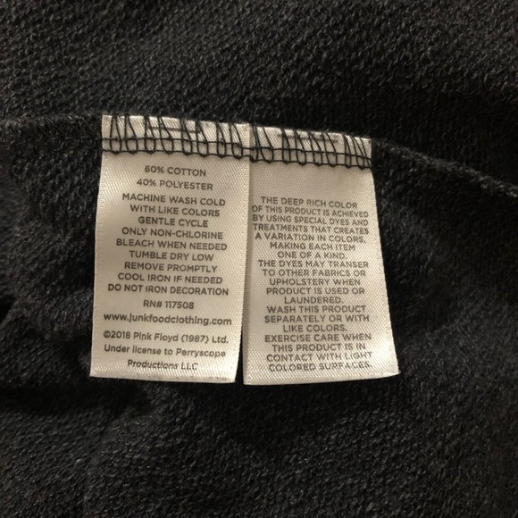 JUNK FOOD Mineral Wash Graphic Pullover Crewneck Sweatshirt Size S - Picture 6 of 6